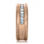 14k Rose Gold 14k Rose Gold Men's Custom Ring With Aquamarine - Side View -  1203 - Thumbnail