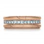 18k Rose Gold 18k Rose Gold Men's Custom Ring With Aquamarine - Top View -  1203 - Thumbnail