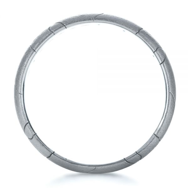  Platinum Platinum Men's Custom Ring With Aquamarine - Front View -  1203