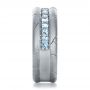  Platinum Platinum Men's Custom Ring With Aquamarine - Side View -  1203 - Thumbnail