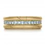 14k Yellow Gold 14k Yellow Gold Men's Custom Ring With Aquamarine - Top View -  1203 - Thumbnail