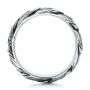 14k White Gold Men's Custom Snake Scale Wedding Ring - Front View -  103652 - Thumbnail