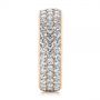 18k Rose Gold 18k Rose Gold Men's Diamond Pave Hexagon Eternity Band - Side View -  105233 - Thumbnail