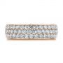 14k Rose Gold 14k Rose Gold Men's Diamond Pave Hexagon Eternity Band - Top View -  105233 - Thumbnail