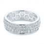  Platinum Men's Diamond Pave Hexagon Eternity Band - Flat View -  105233 - Thumbnail