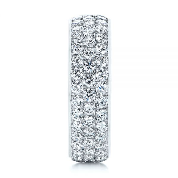  Platinum Men's Diamond Pave Hexagon Eternity Band - Side View -  105233