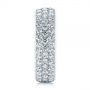 14k White Gold 14k White Gold Men's Diamond Pave Hexagon Eternity Band - Side View -  105233 - Thumbnail