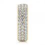 18k Yellow Gold 18k Yellow Gold Men's Diamond Pave Hexagon Eternity Band - Side View -  105233 - Thumbnail