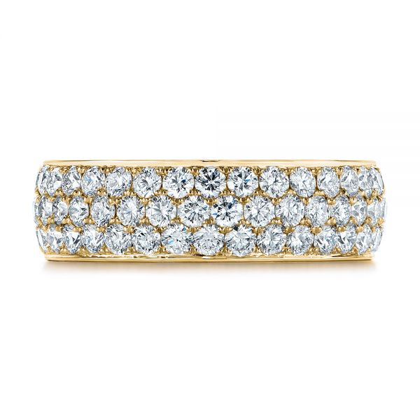 18k Yellow Gold 18k Yellow Gold Men's Diamond Pave Hexagon Eternity Band - Top View -  105233