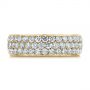 14k Yellow Gold 14k Yellow Gold Men's Diamond Pave Hexagon Eternity Band - Top View -  105233 - Thumbnail