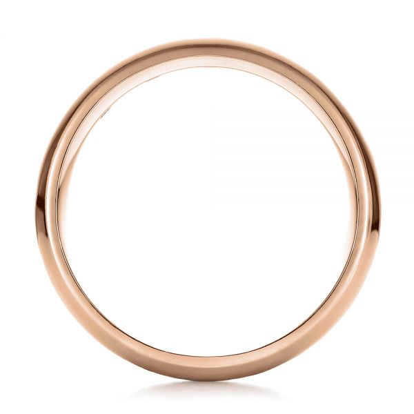 14k Rose Gold 14k Rose Gold Men's Diamond Wedding Band - Front View -  100179