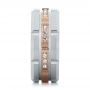 18k Rose Gold And Platinum 18k Rose Gold And Platinum Men's Diamond Wedding Band - Side View -  103979 - Thumbnail