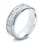  Platinum Platinum Men's Diamond Wedding Band - Three-Quarter View -  100179 - Thumbnail