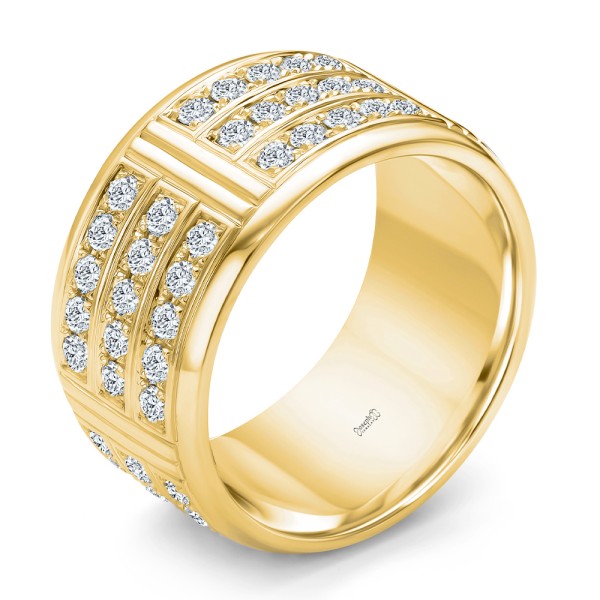 Men's Diamond Wedding Band - Image