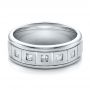  Platinum Platinum Men's Diamond Wedding Band - Flat View -  100179 - Thumbnail