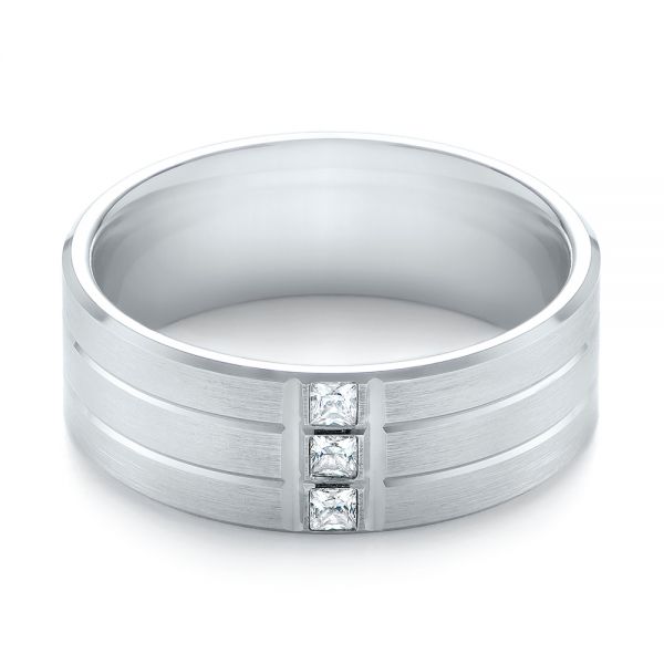 Men's Diamond Wedding Band - Flat View -  103975