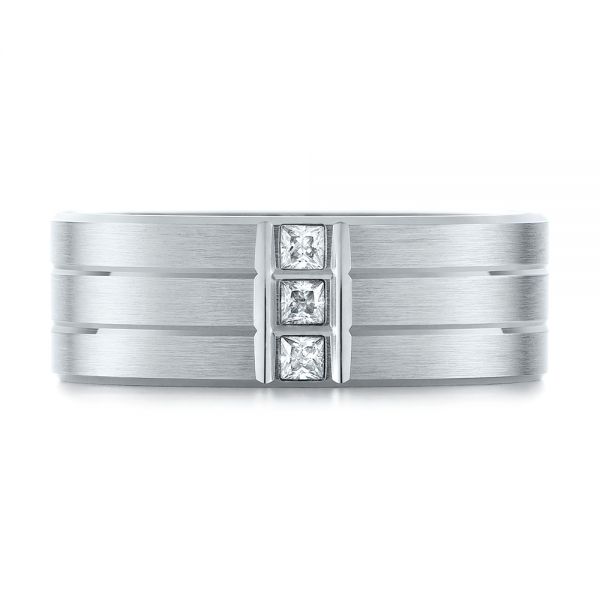 Men's Diamond Wedding Band - Top View -  103975