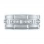 18k White Gold And Platinum 18k White Gold And Platinum Men's Diamond Wedding Band - Top View -  103979 - Thumbnail