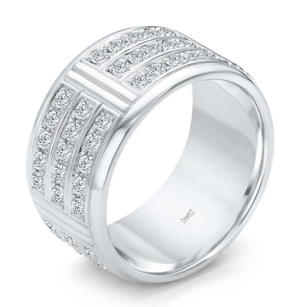 Men's Diamond Wedding Band - Image