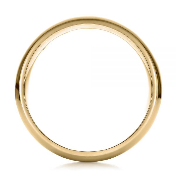 18k Yellow Gold 18k Yellow Gold Men's Diamond Wedding Band - Front View -  100179