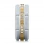 14k Yellow Gold And 14K Gold 14k Yellow Gold And 14K Gold Men's Diamond Wedding Band - Side View -  103979 - Thumbnail