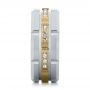 18k Yellow Gold And 14K Gold 18k Yellow Gold And 14K Gold Men's Diamond Wedding Band - Side View -  103979 - Thumbnail