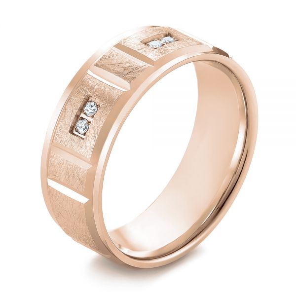 Men's Rose Gold Wedding Bands - Seattle Bellevue - Joseph Jewelry