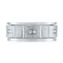 Men's Diamond And Scratch Finish Wedding Band - Top View -  103969 - Thumbnail
