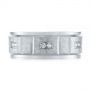Men's Diamond And Scratch Finish Wedding Band - Top View -  103969 - Thumbnail