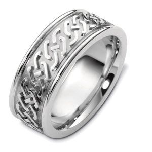 Men's Engraved Band - Three-Quarter View -  322