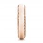 14k Rose Gold 14k Rose Gold Men's Engraved Wedding Band - Side View -  101046 - Thumbnail
