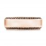 18k Rose Gold 18k Rose Gold Men's Engraved Wedding Band - Top View -  101043 - Thumbnail