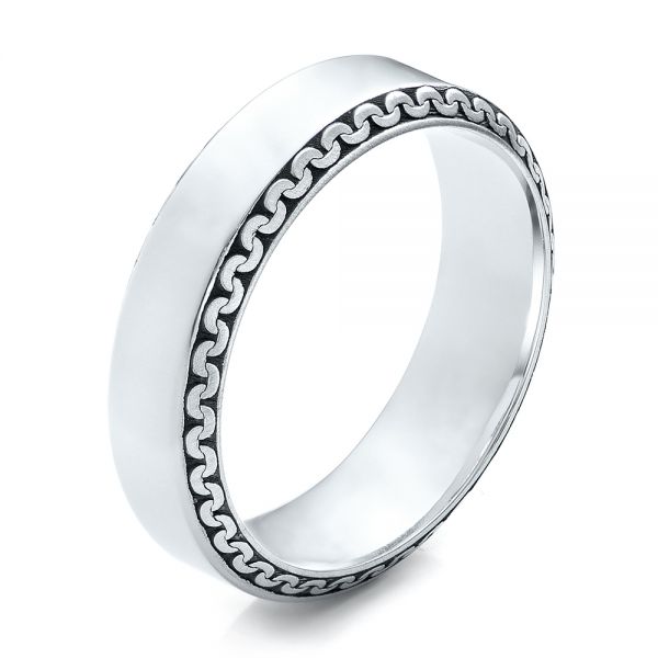 Men's Engraved Wedding Band - Image