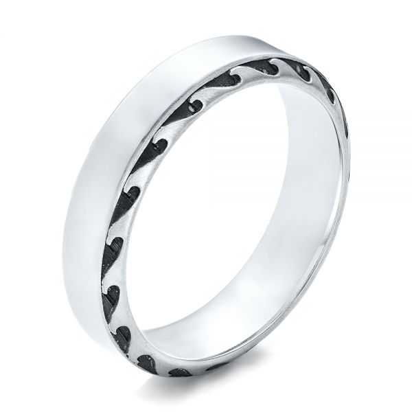 Men's Engraved Wedding Band - Image