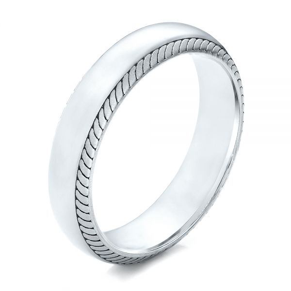 Men's Engraved Wedding Band - Image