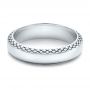  Platinum Platinum Men's Engraved Wedding Band - Flat View -  101042 - Thumbnail