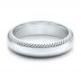 Men's Engraved Wedding Band - Flat View -  101046 - Thumbnail