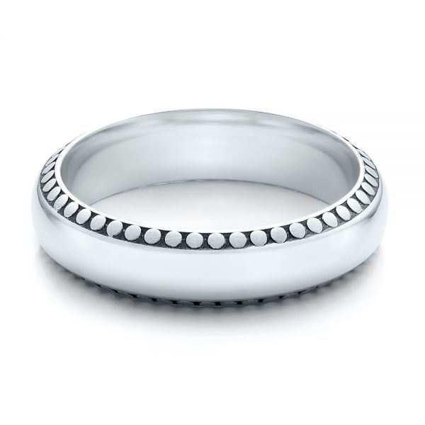 Men's Engraved Wedding Band - Flat View -  101047