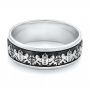 Men's Engraved Wedding Band - Flat View -  101053 - Thumbnail