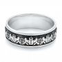 Men's Engraved Wedding Band - Flat View -  101053 - Thumbnail