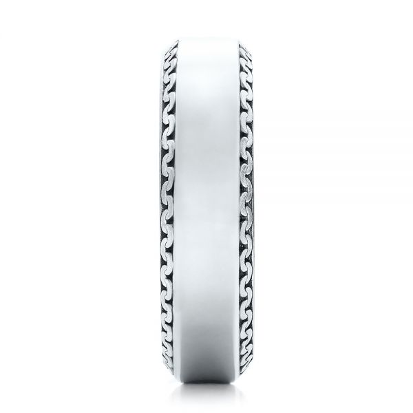 Men's Engraved Wedding Band - Side View -  101041