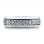 Men's Engraved Wedding Band - Top View -  101060 - Thumbnail