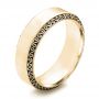 18k Yellow Gold 18k Yellow Gold Men's Engraved Wedding Band - Three-Quarter View -  101043 - Thumbnail
