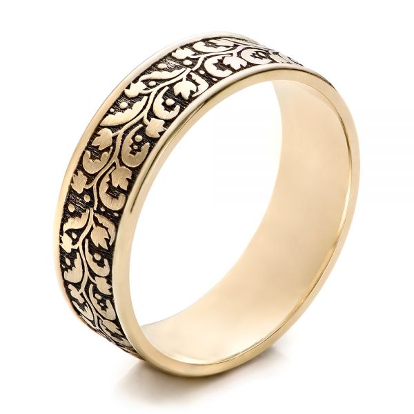 Men's Engraved Wedding Band - Image