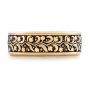 Men's Engraved Wedding Band - Top View -  101050 - Thumbnail