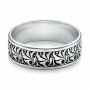 Men's Engraved Wedding Band - Flat View -  101056 - Thumbnail