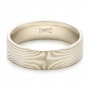 Custom Men's Mokume Wedding Band - Flat View -  101419 - Thumbnail