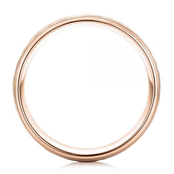 14k Rose Gold 14k Rose Gold Men's Hammered Finish Band - Front View -  101191