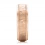 18k Rose Gold 18k Rose Gold Men's Hammered Finish Band - Side View -  101191 - Thumbnail