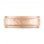 18k Rose Gold 18k Rose Gold Men's Hammered Finish Band - Top View -  101191 - Thumbnail